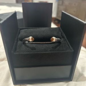 David Yurman 5mm Cable Classics Cuff Bracelet in Citrine